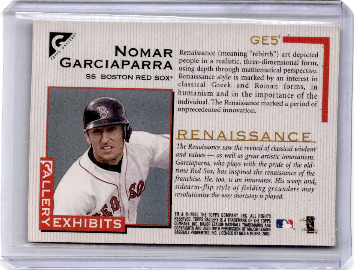 2000 Topps Gallery #GE5 Nomar Garciaparra Gallery Exhibits