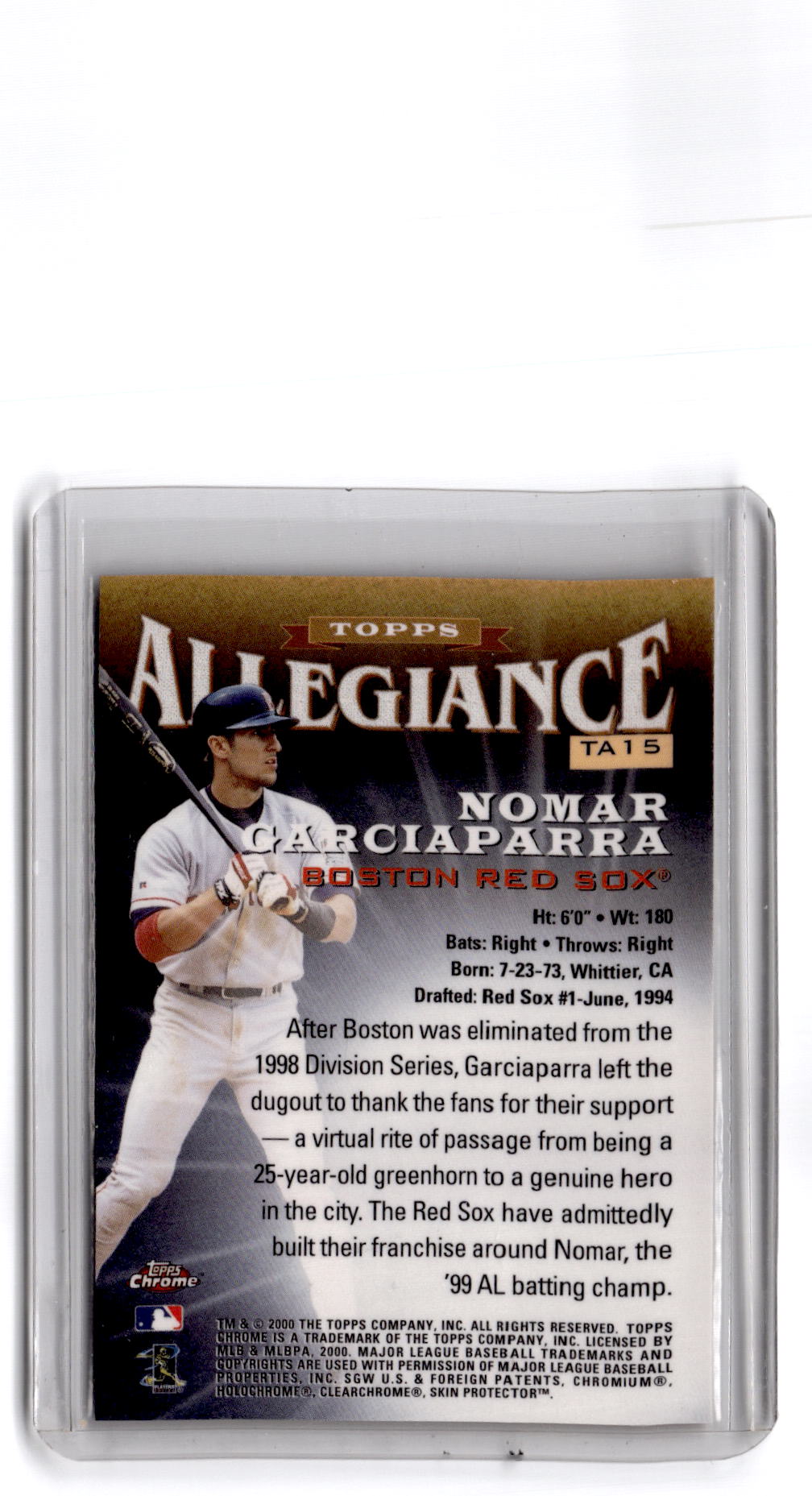 2000 Topps Chrome #TA15 Nomar Garciaparra Allegiance