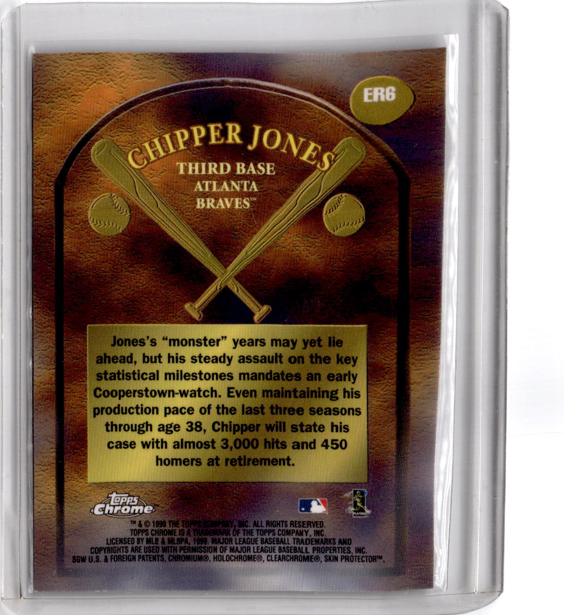1999 Topps Chrome #ER6 Chipper Jones Early Road to the Hall