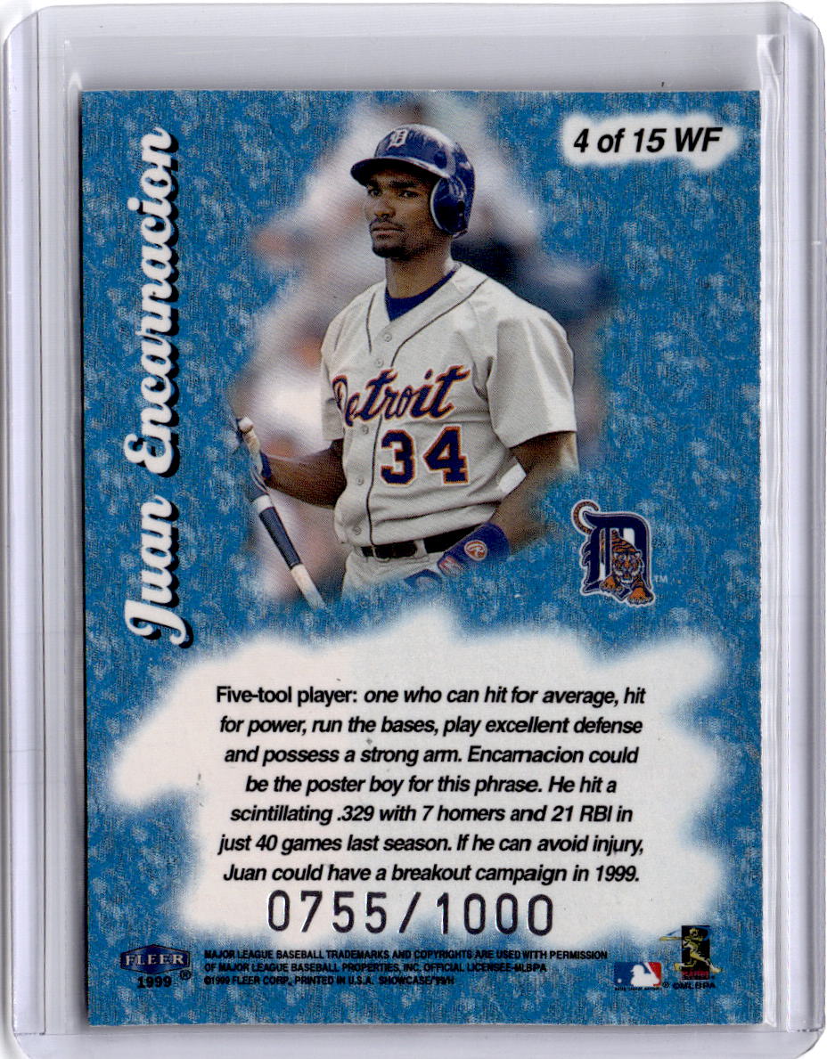 1999 Flair Showcase #4 WF Juan Encarnacion Wave of the Future #/1000