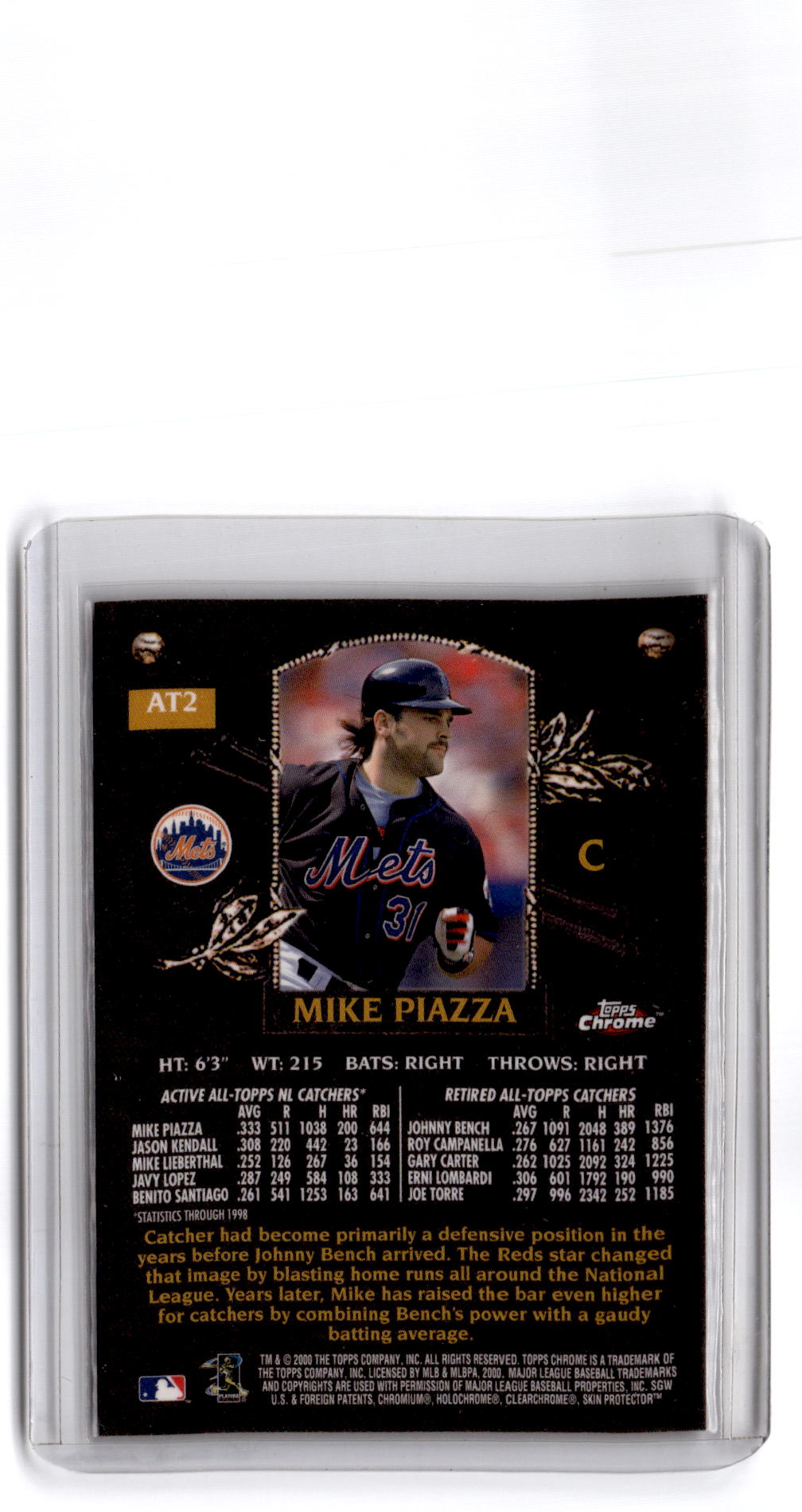 2000 Topps Chrome #AT2 Mike Piazza All-Topps