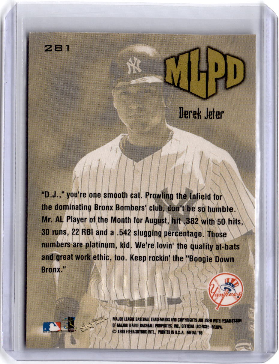 1999 Metal Universe #281 Derek Jeter