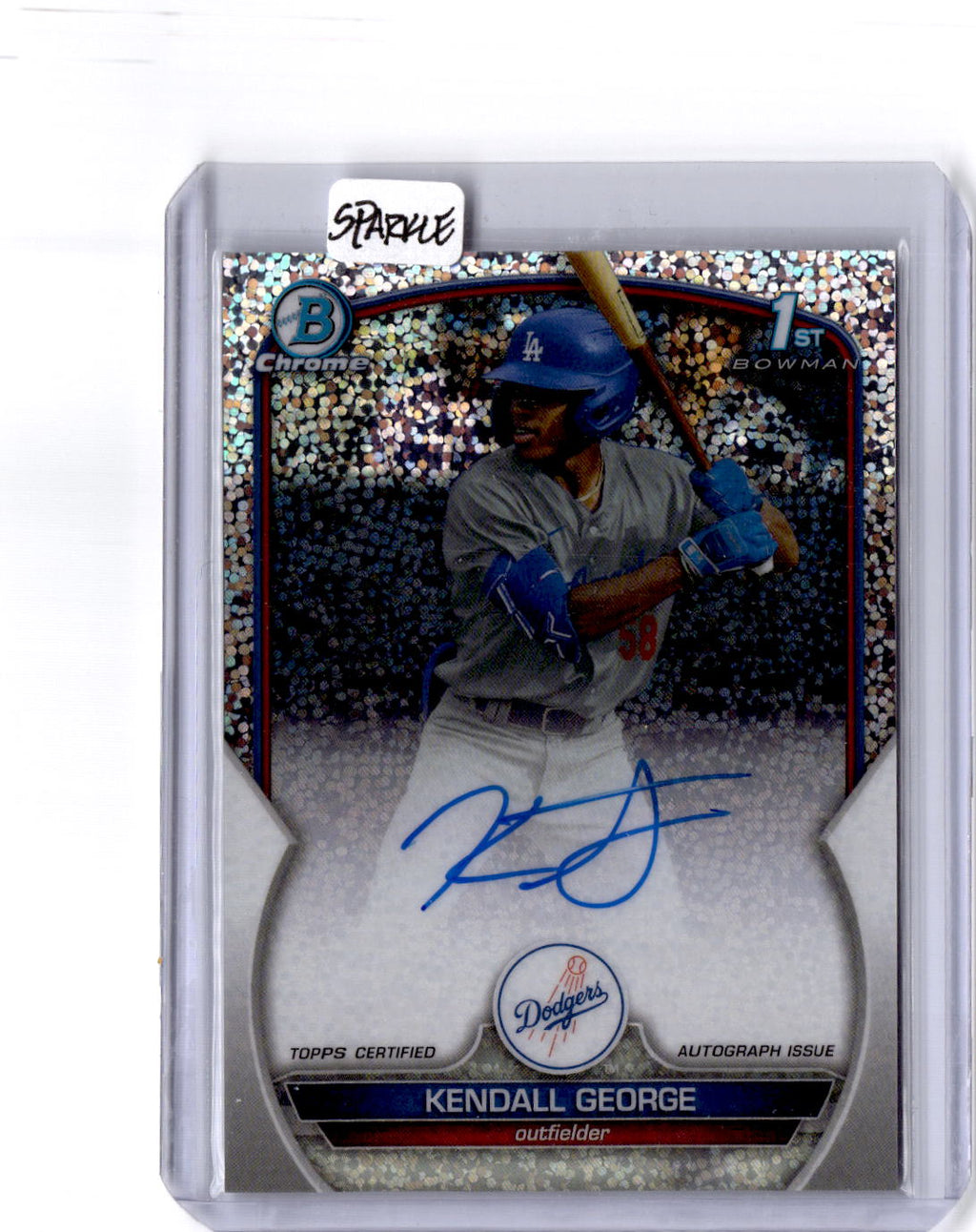 2023 Bowman Draft Kendall George Chrome Prospect Auto Sparkle Refractor/71