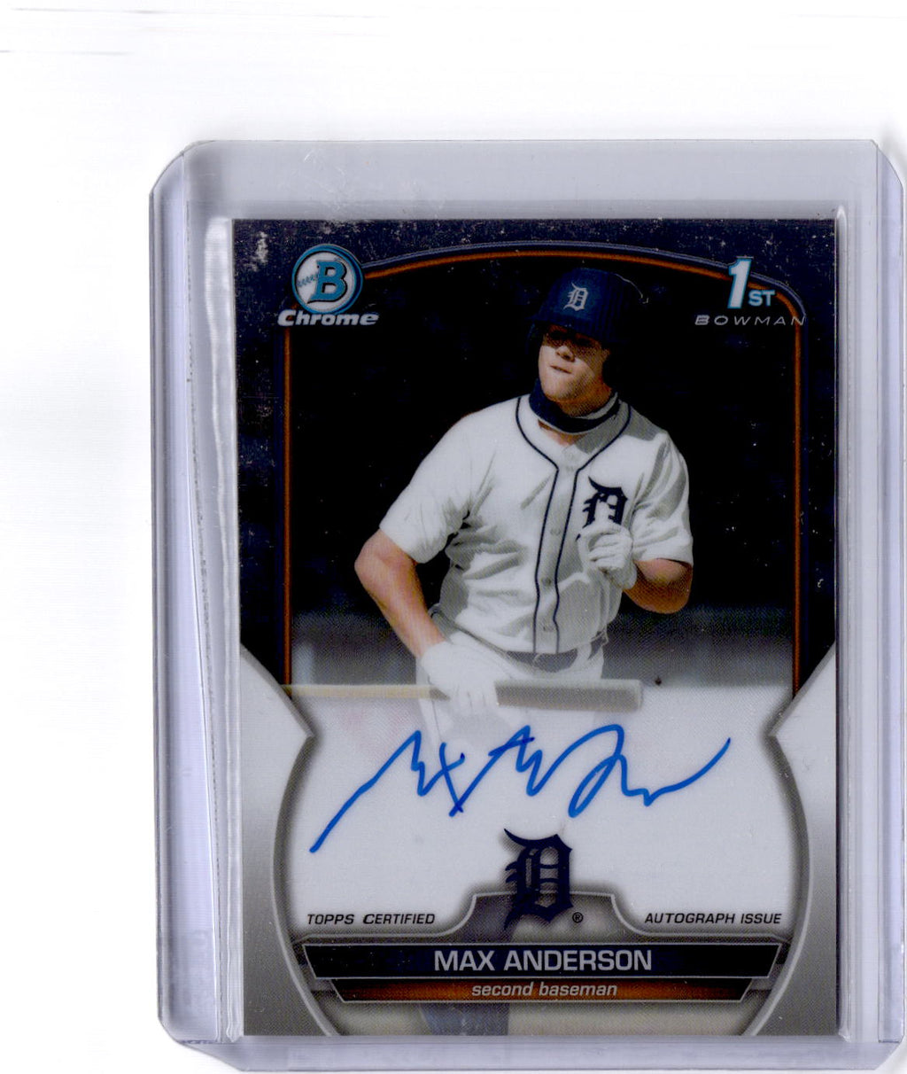 2023 Bowman Draft #CDA-MA Max Anderson Chrome Prospect Autographs