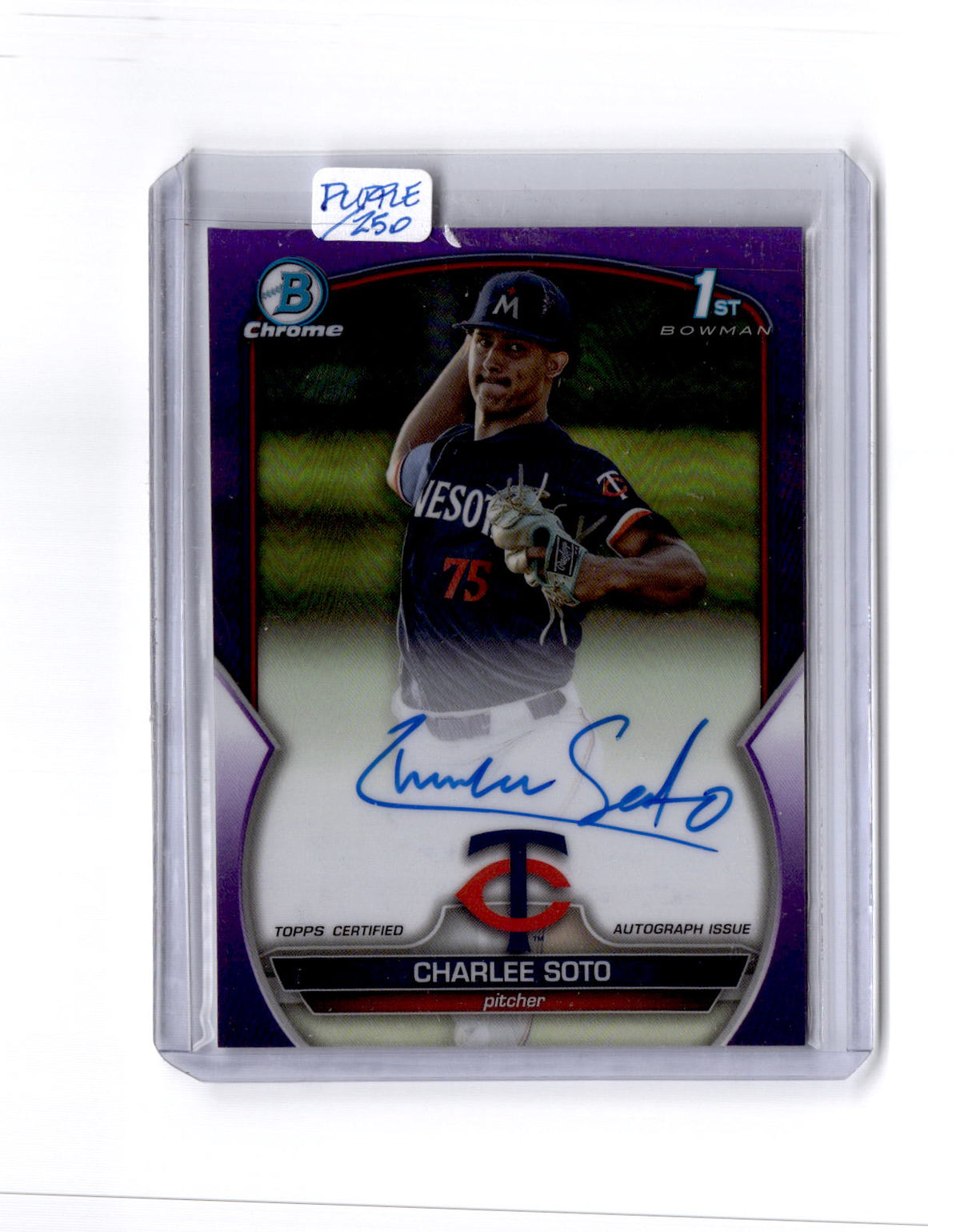 2023 Bowman Draft Sapphire Edition Charlee Soto Autographs Purple Refractor /250