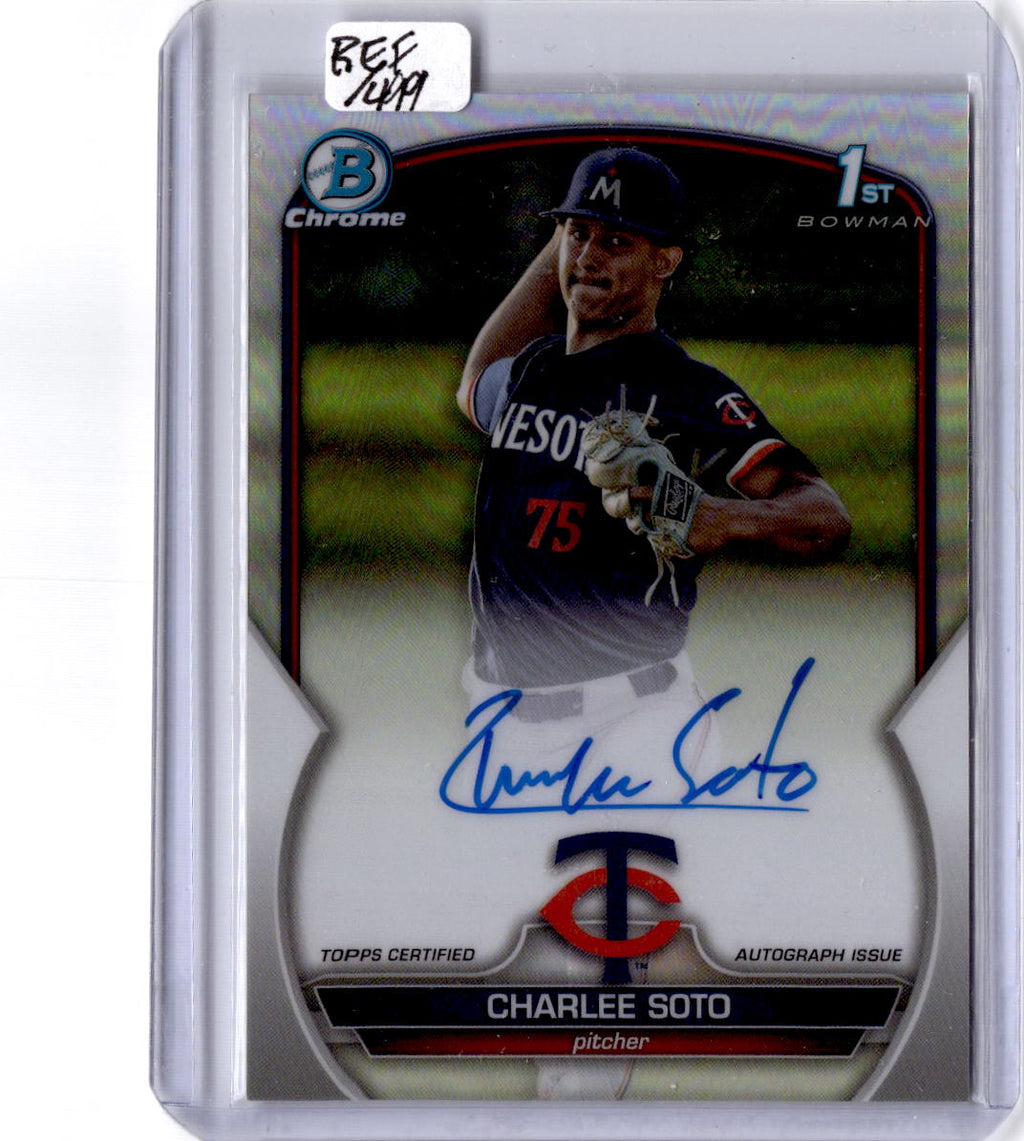 2023 Bowman Draft #CDA-CS Charlee Soto Chrome Prospect Autographs Refractor/499