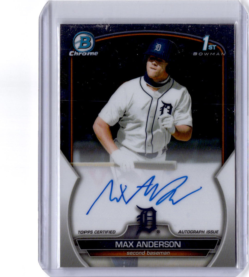 2023 Bowman Draft #CDA-MA Max Anderson Chrome Prospect Autographs
