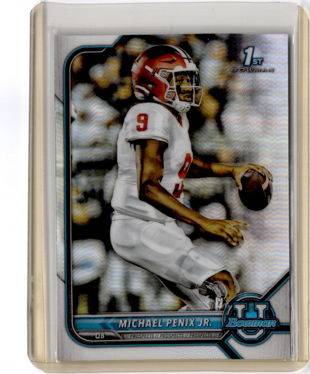 2021-22 Bowman University #41 Michael Penix Jr. Chrome Refractors