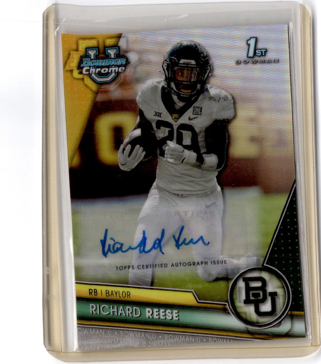 2023 Bowman University Chrome #83 Richard Reese Autographs Refractor #/499