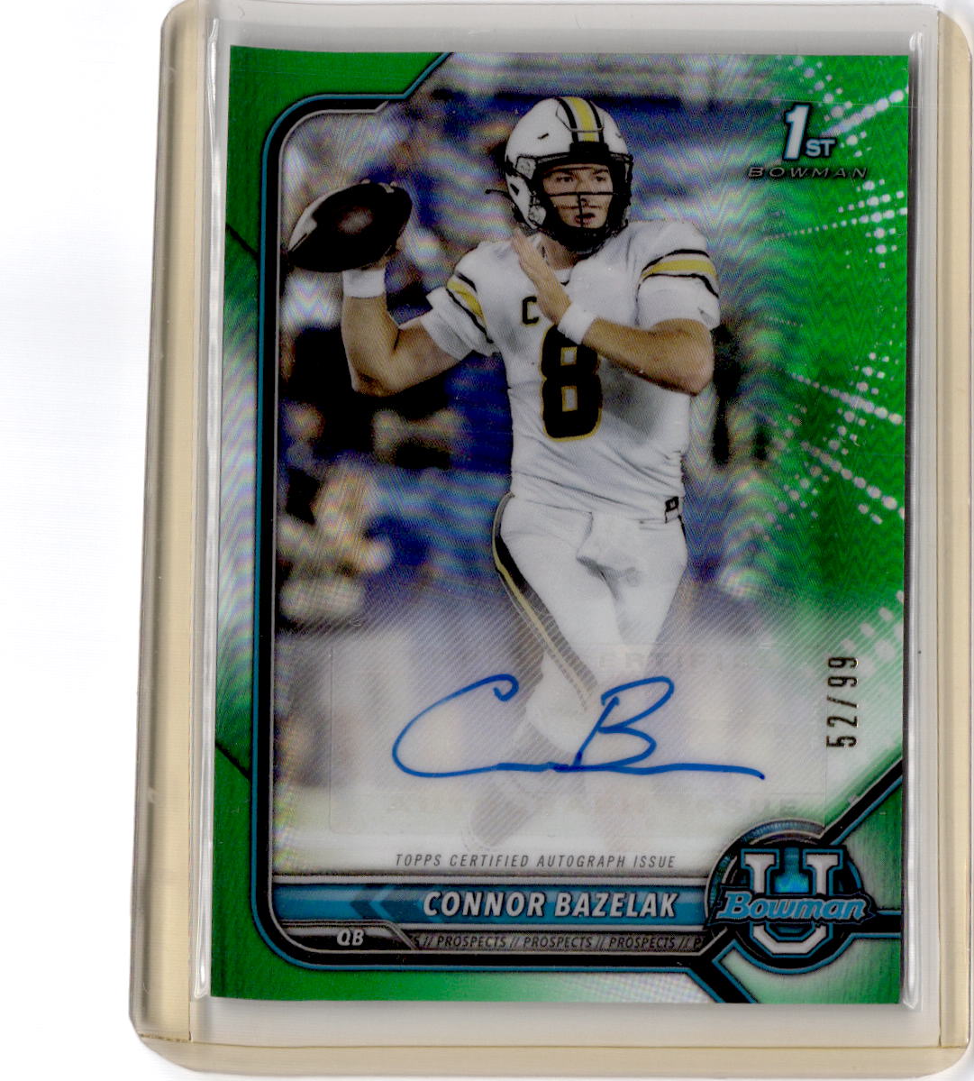 2021-22 Bowman University Connor Bazelak Bowman Prospects Autographs Green /99