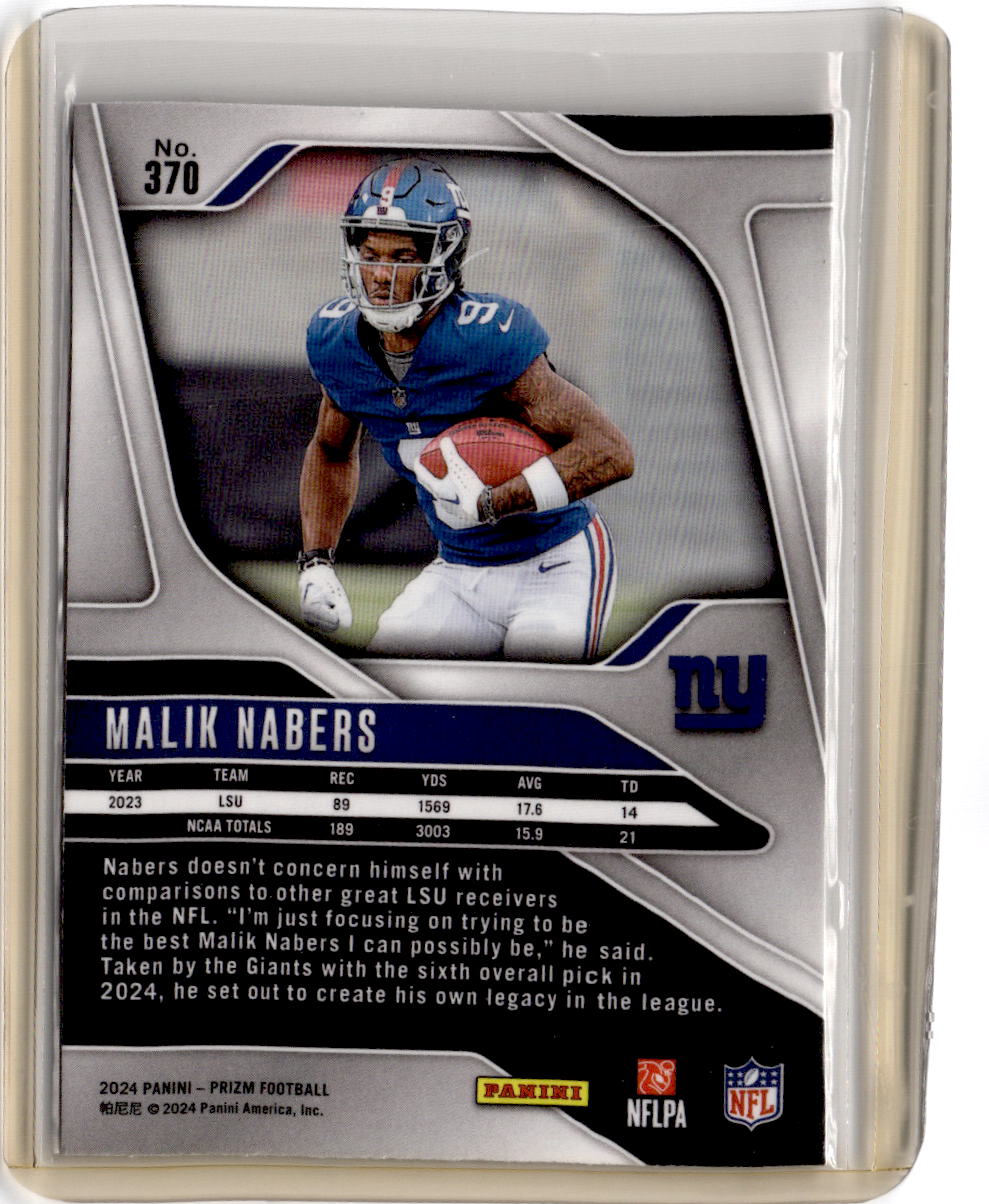 2024 Panini Prizm #370 Malik Nabers