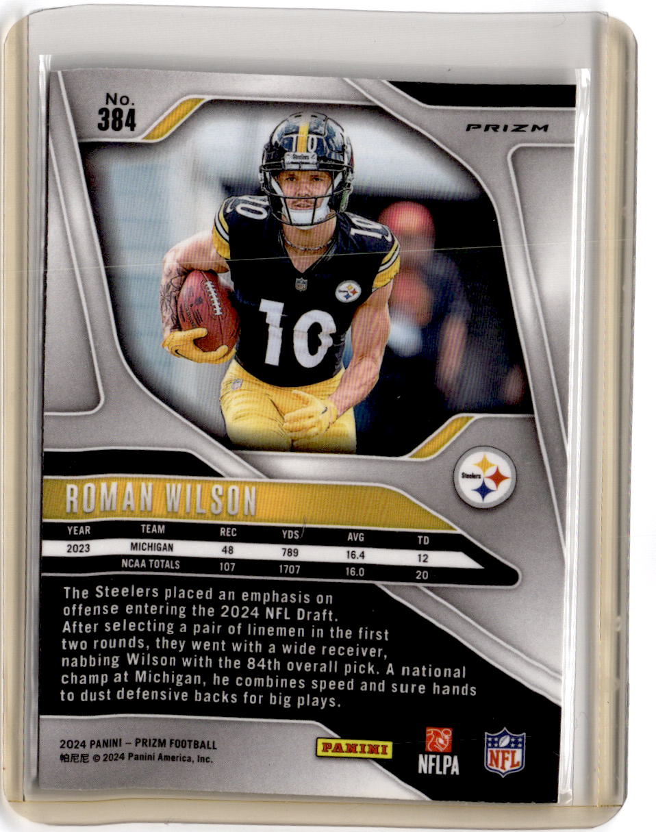 2024 Panini Prizm #384 Roman Wilson Silver
