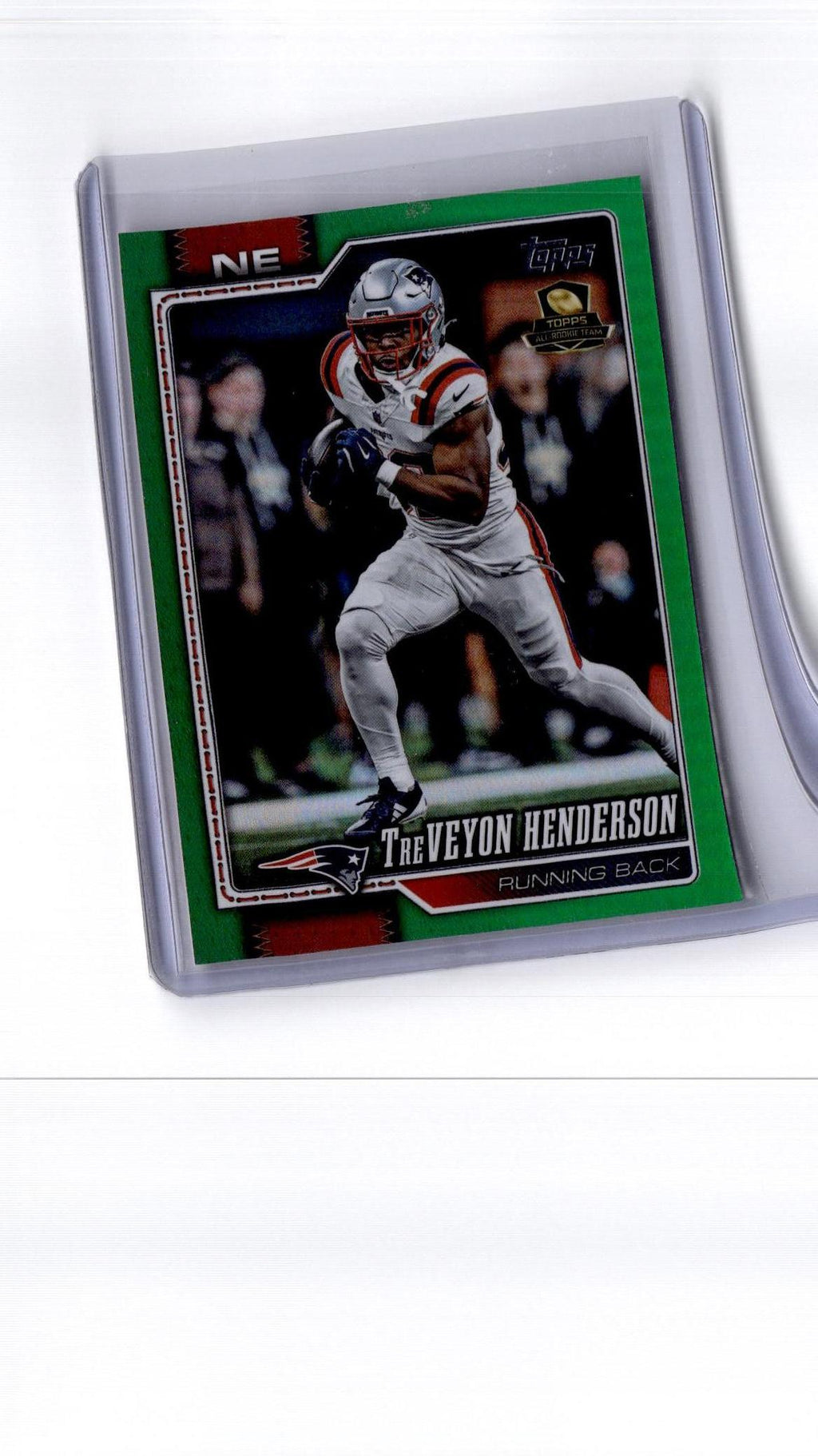 2026 Topps Flagship #135 TreVeyon Henderson Green Rainbow Foil #/99