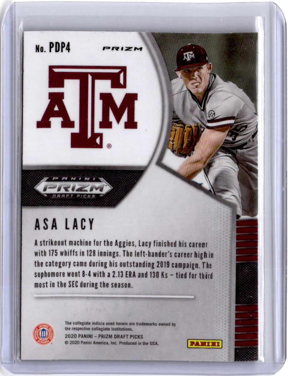 2020 Panini Prizm Draft Picks #PDP4 Asa Lacy Green Pulsar