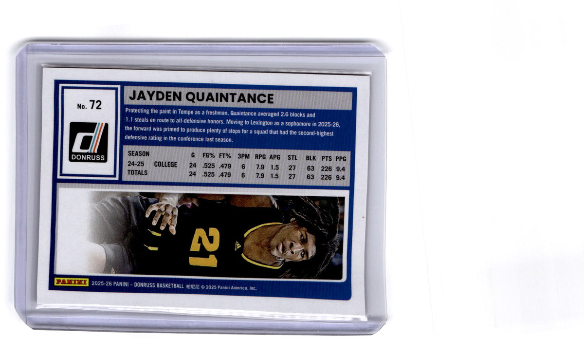 2025-26 Donruss #72 Jayden Quaintance Explosion #/99