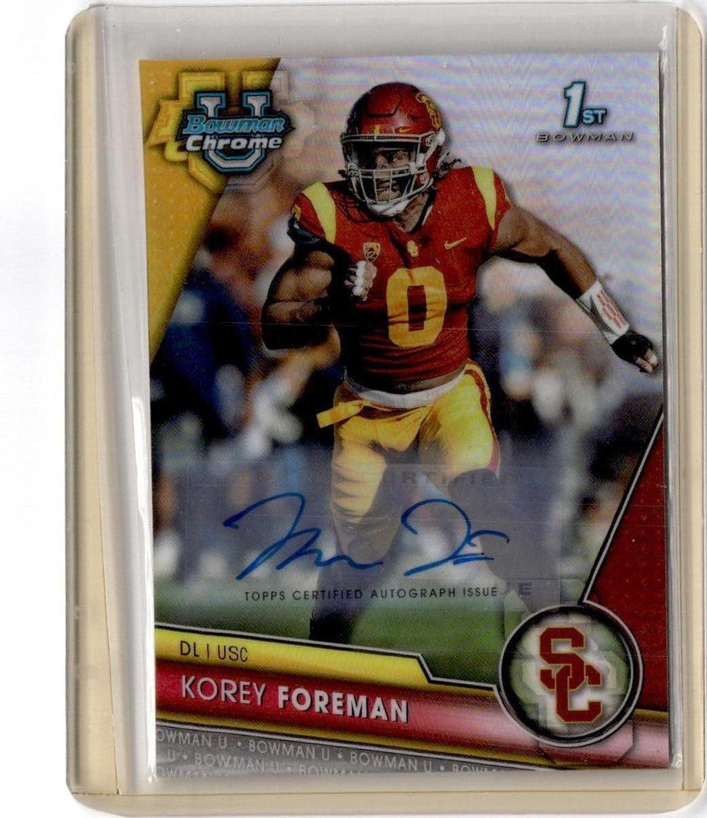 2023 Bowman University Chrome #190 Korey Foreman Autographs Refractor #/499