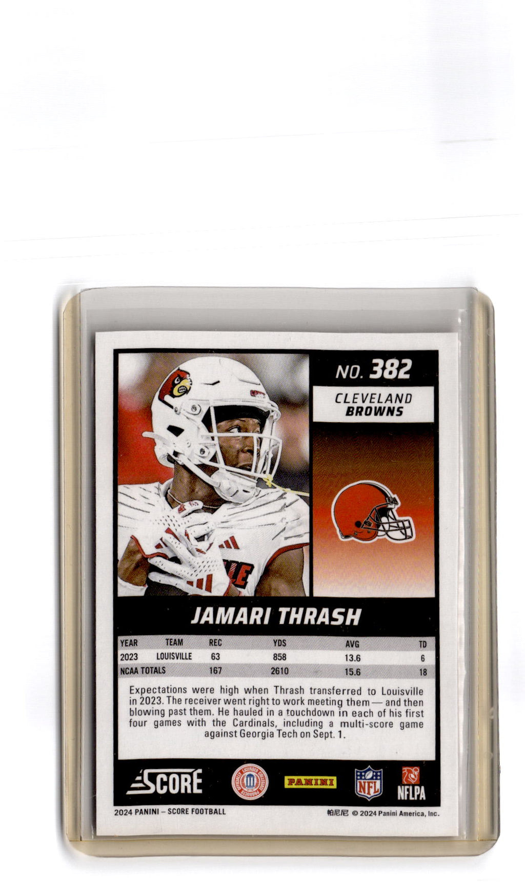 2024 Score #382 Jamari Thrash Red Zone #/20