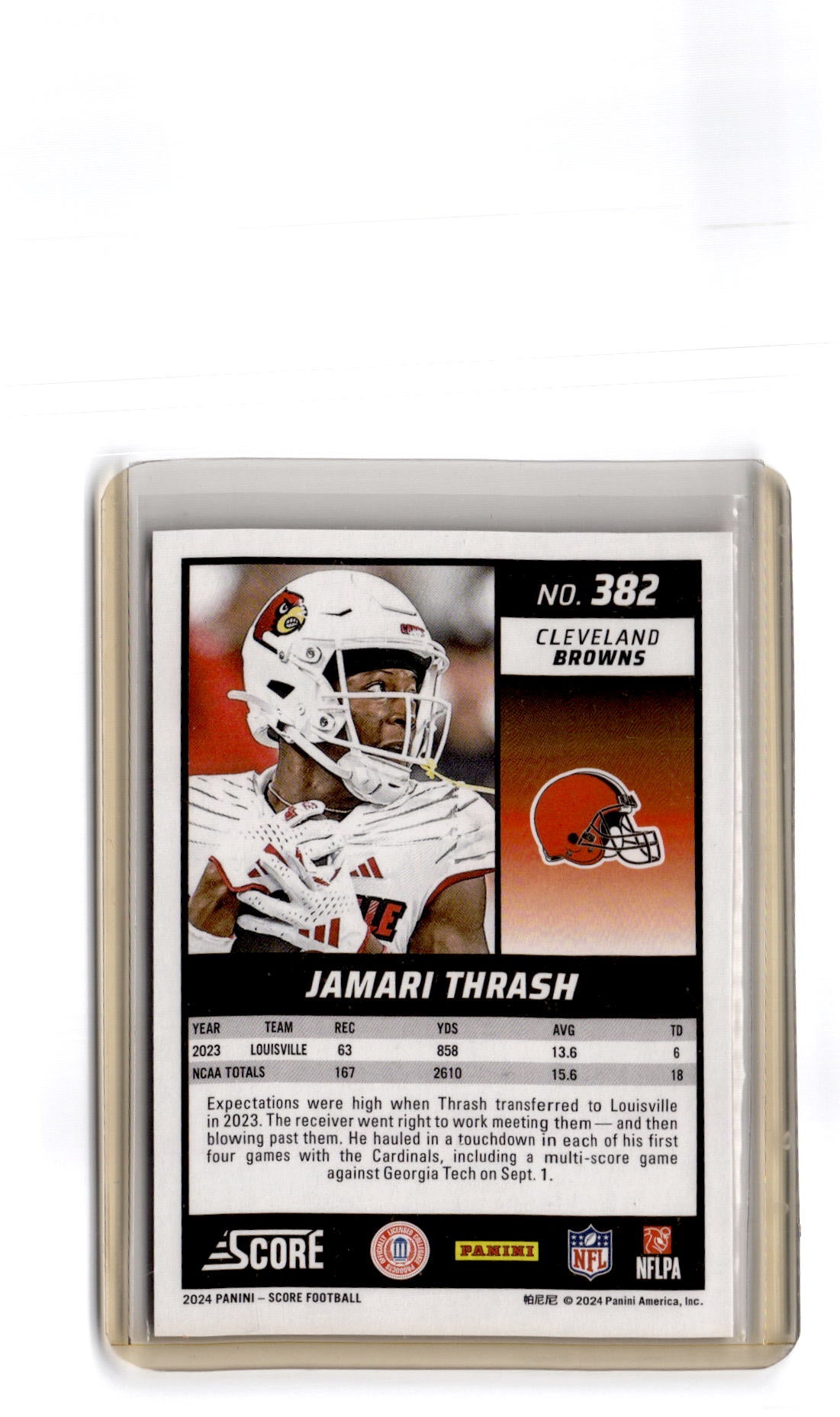 2024 Score #382 Jamari Thrash Red Zone #/20