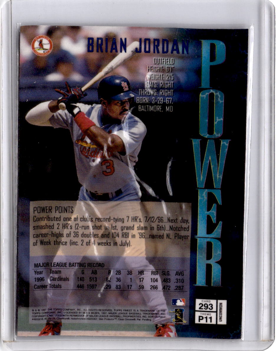 1997 Finest #293 Brian Jordan Embossed