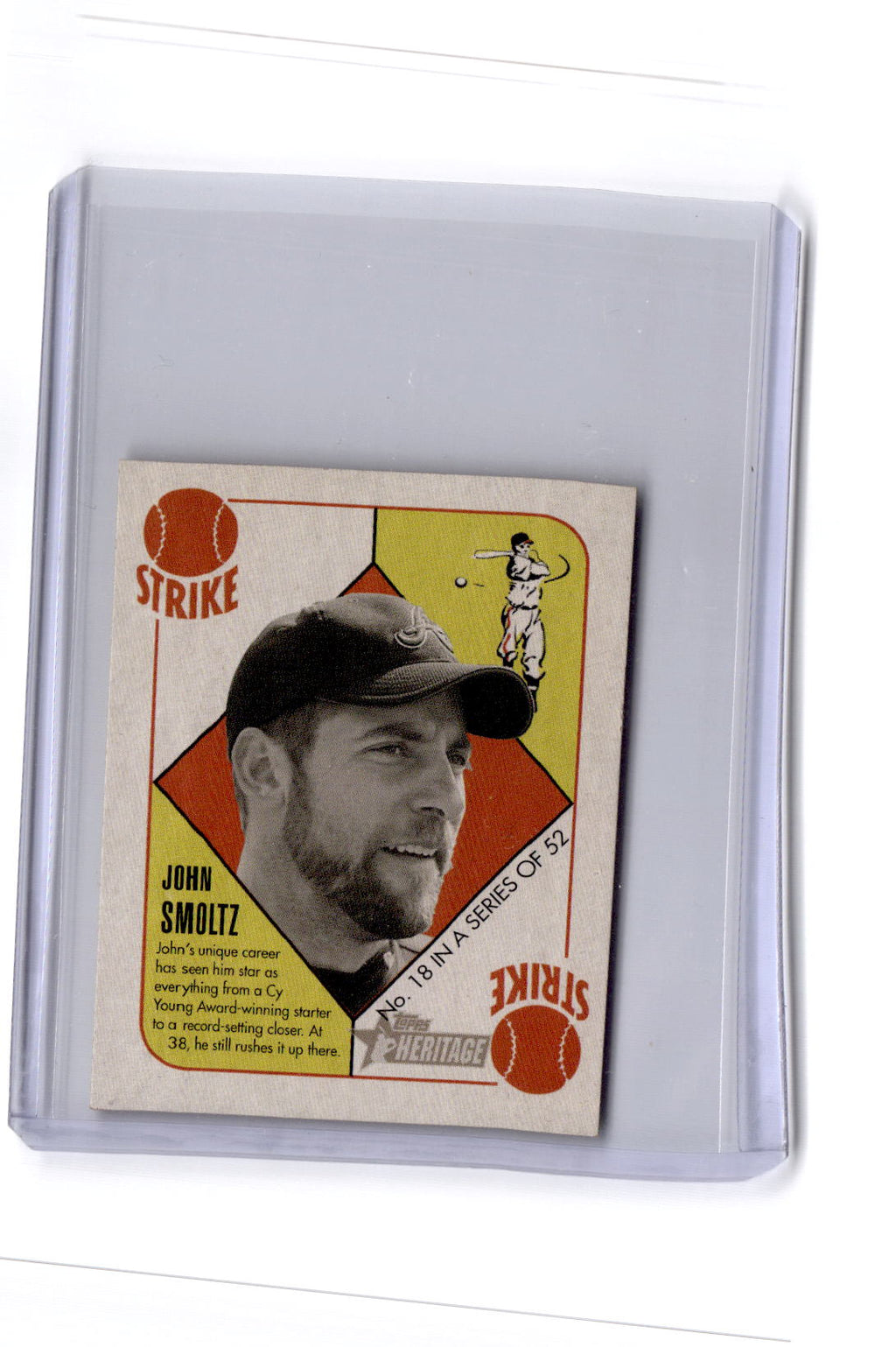 2005 Bowman Heritage #18 John Smoltz ‘51 Topps Heritage Blue Backs