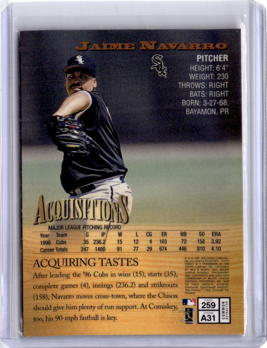 1997 Finest #259 Jaime Navarro Refractors
