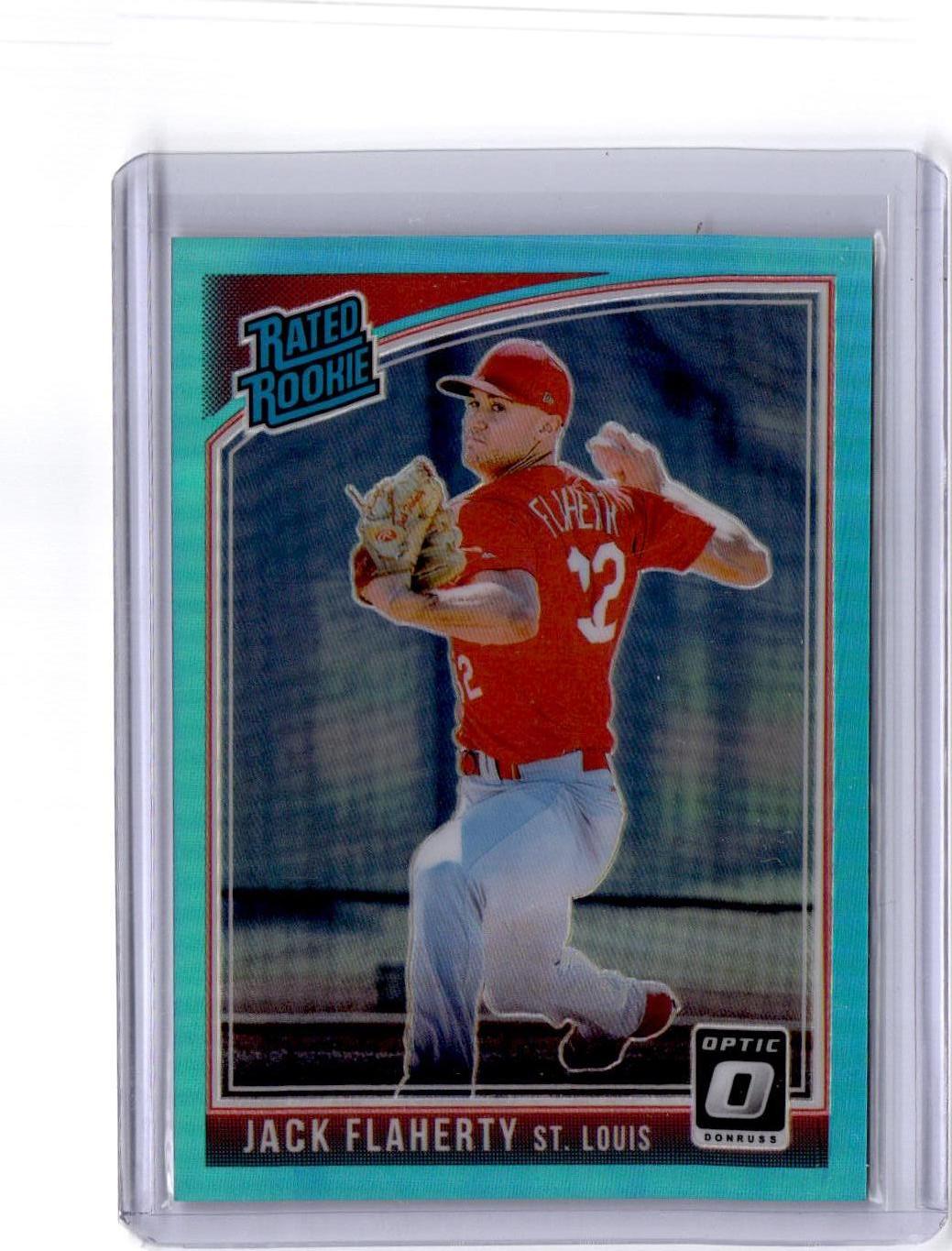 2018 Donruss Optic #55 Jack Flaherty Aqua #/299