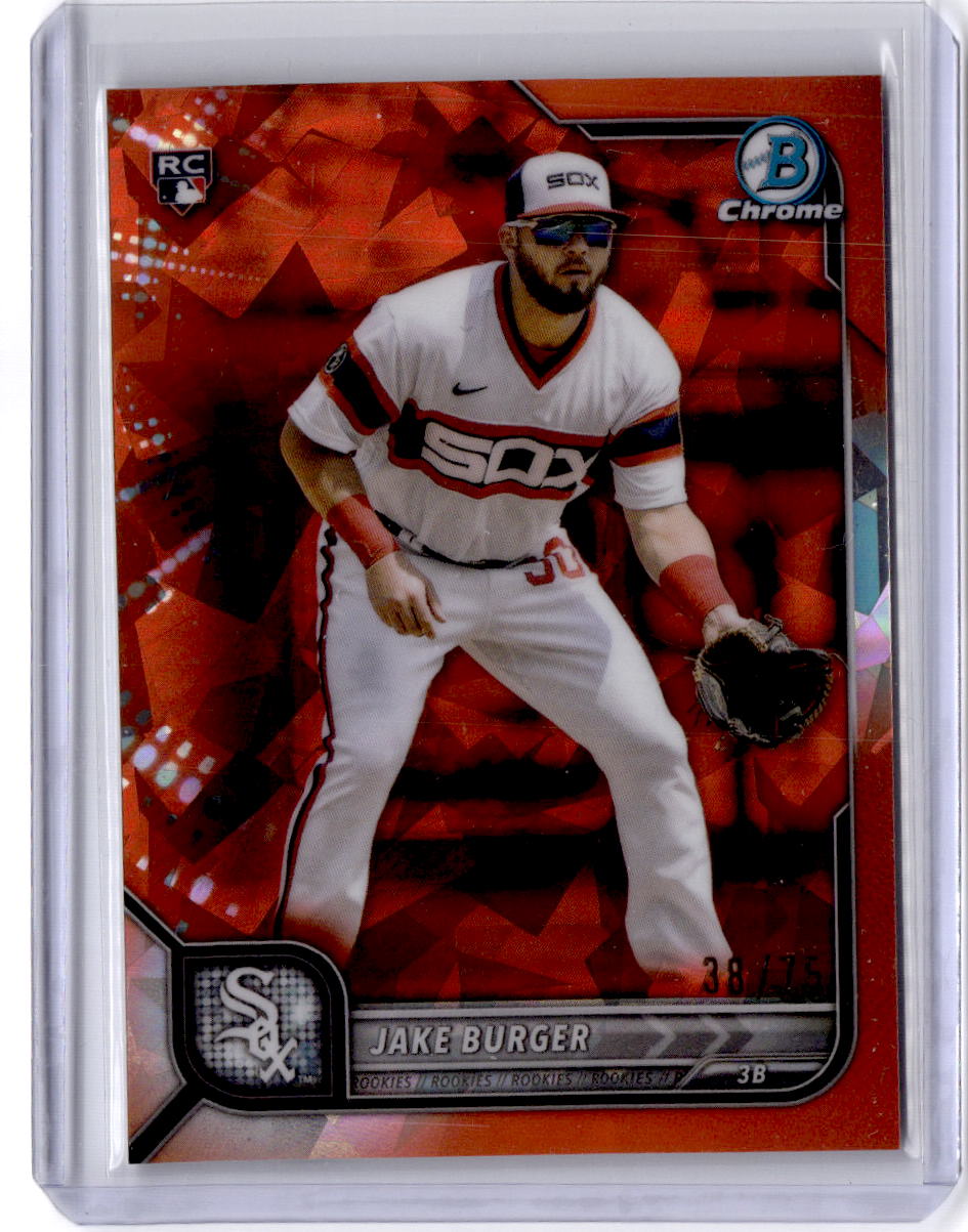 2022 Bowman Chrome Sapphire Edition #47 Jake Burger Orange #/75