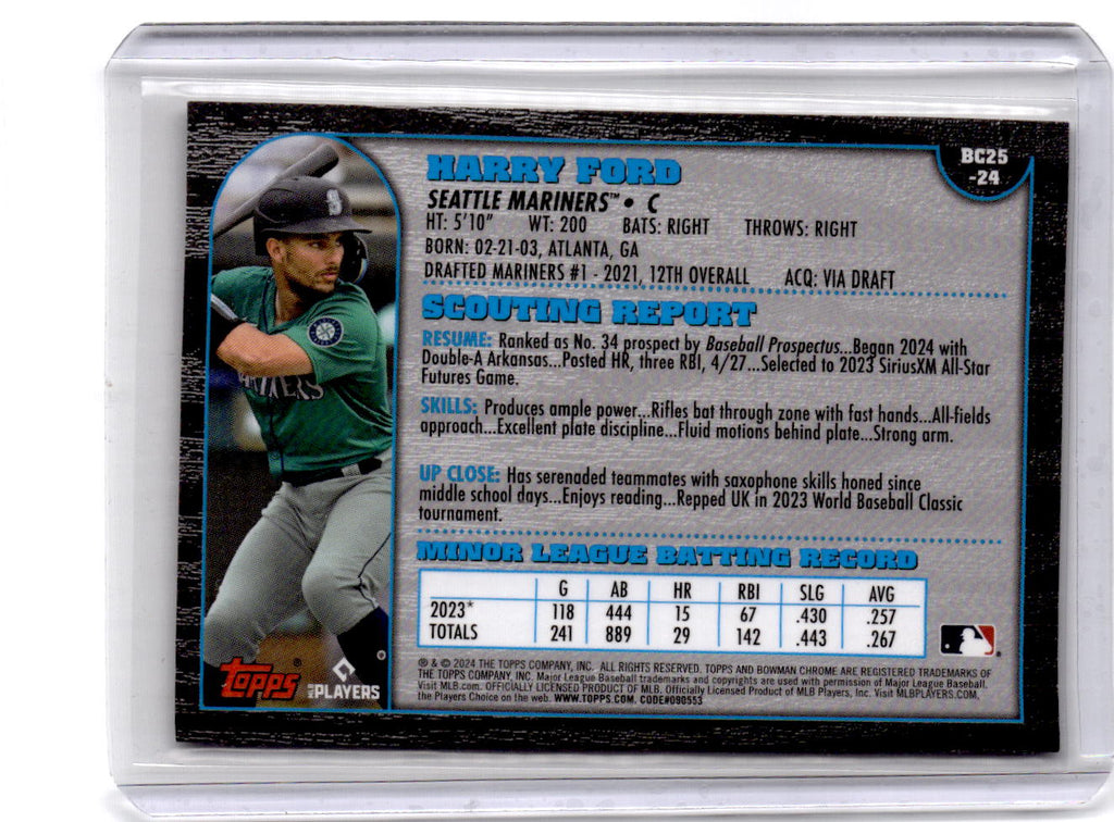 2024 Bowman Chrome #BC25-24 Harry Ford 1999 Bowman Chrome Gold Refractors #/50