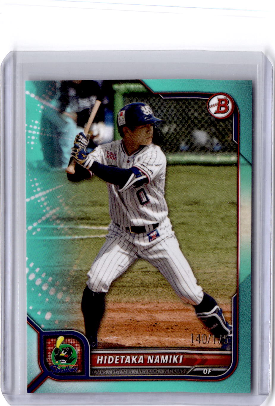 2022 Bowman NPB Nippon Professional Baseball #19 Hidetaka Namiki Aqua #/175