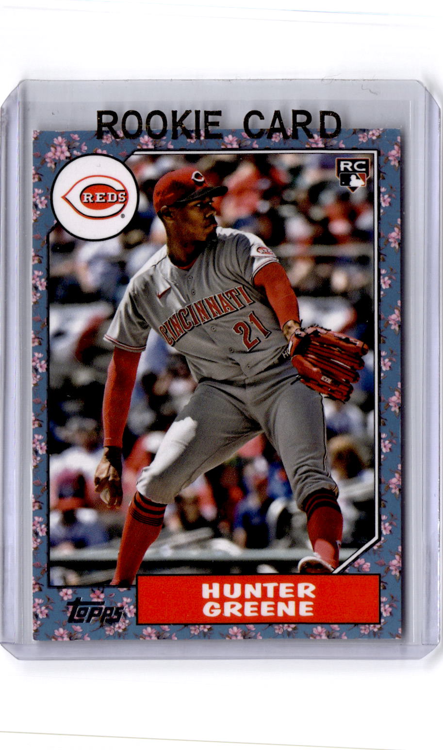 2022 Topps Japan Edition #87B-29 Hunter Greene 1987 Topps Baseball Cherry Tree