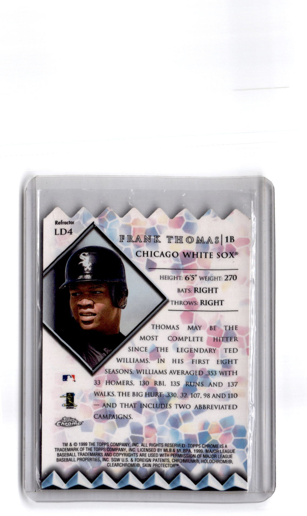 1999 Topps Chrome #LD4 Frank Thomas Lords of the Diamond Refractors