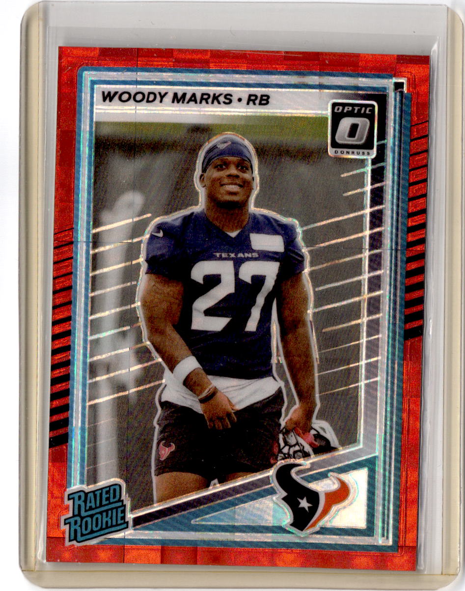 2025 Donruss #377 Woody Marks Optic Rated Rookies Preview Red Pandora