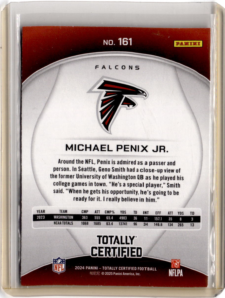 2024 Panini Totally Certified #161 Michael Penix Jr.