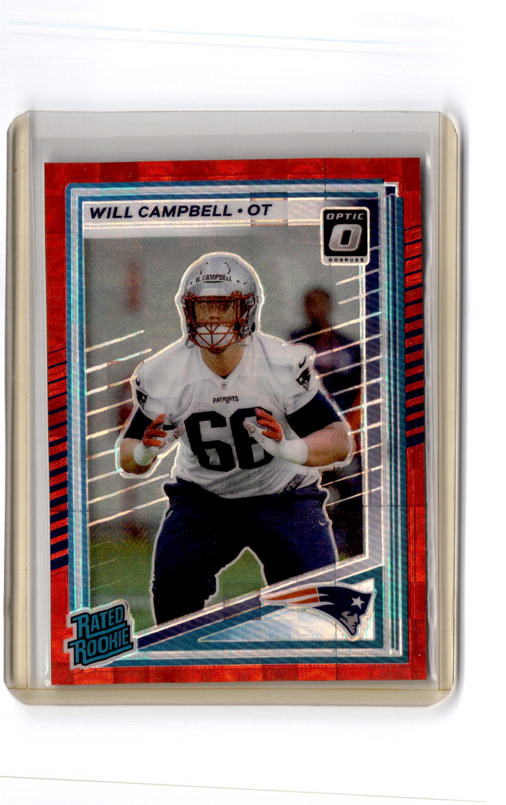 2025 Donruss #345 Will Campbell Optic Rated Rookies Preview Red Pandora