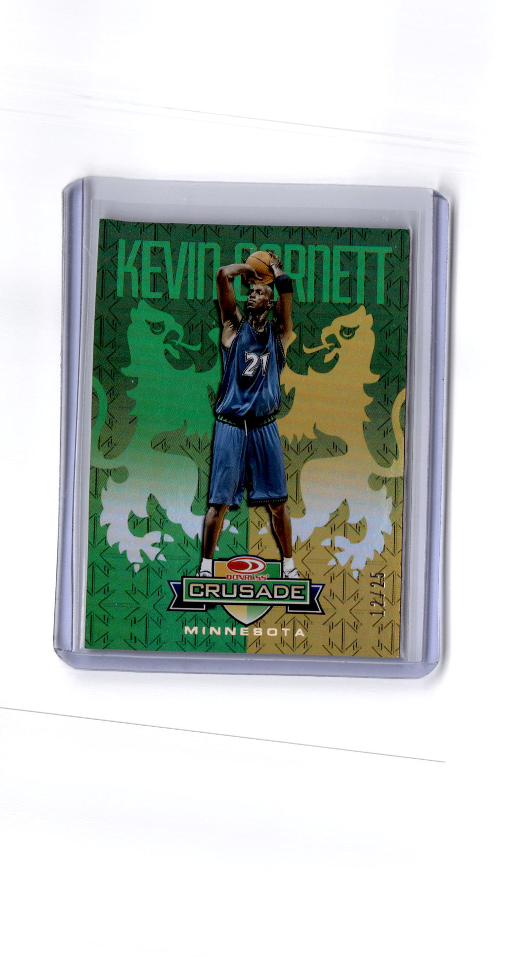 2026 Panini Decades 90s Pop Culture #C-KG Kevin Garnett Crusade Green #/25