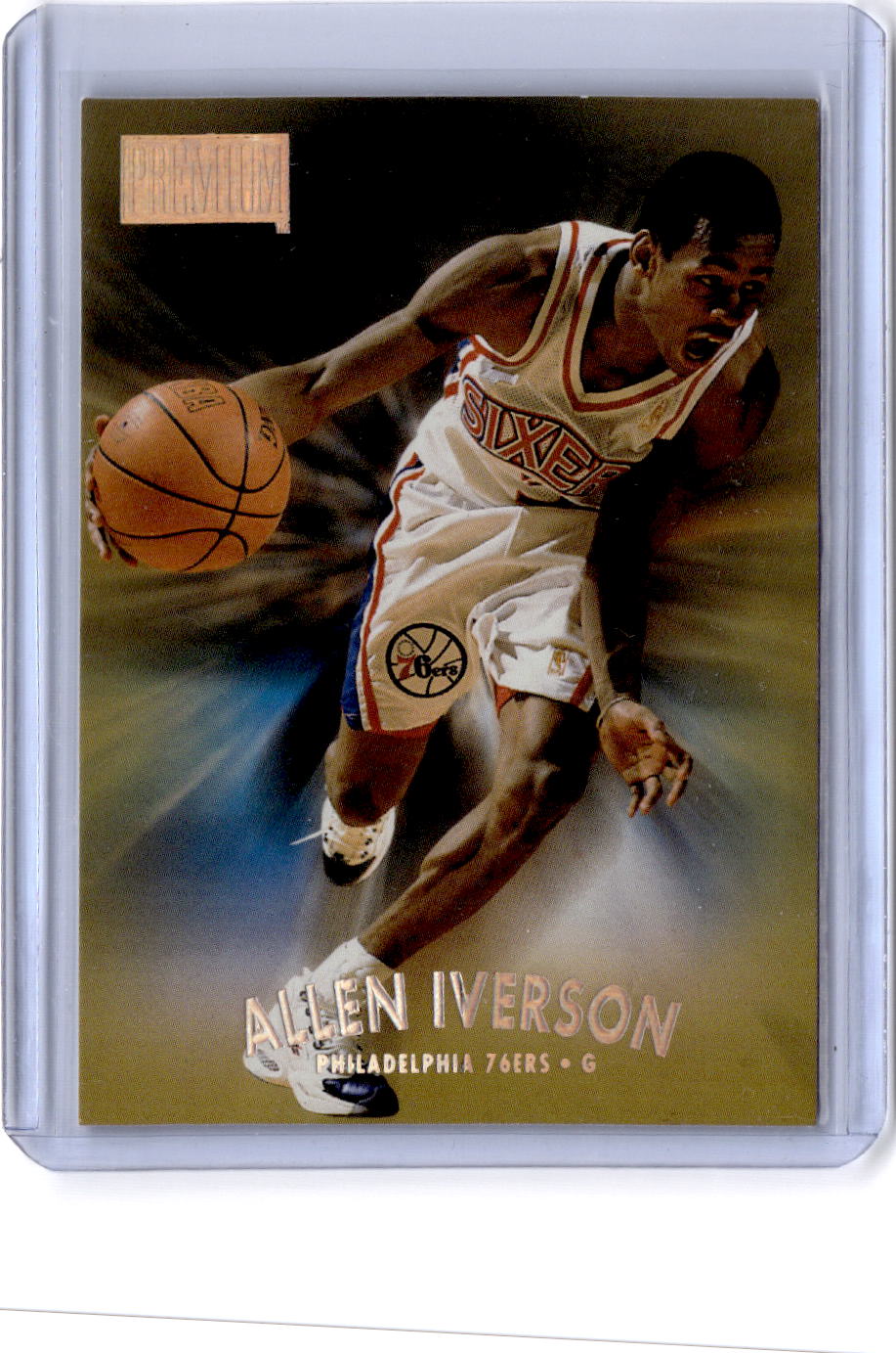 1997-98 SkyBox Premium #100 Allen Iverson Reebok Gold