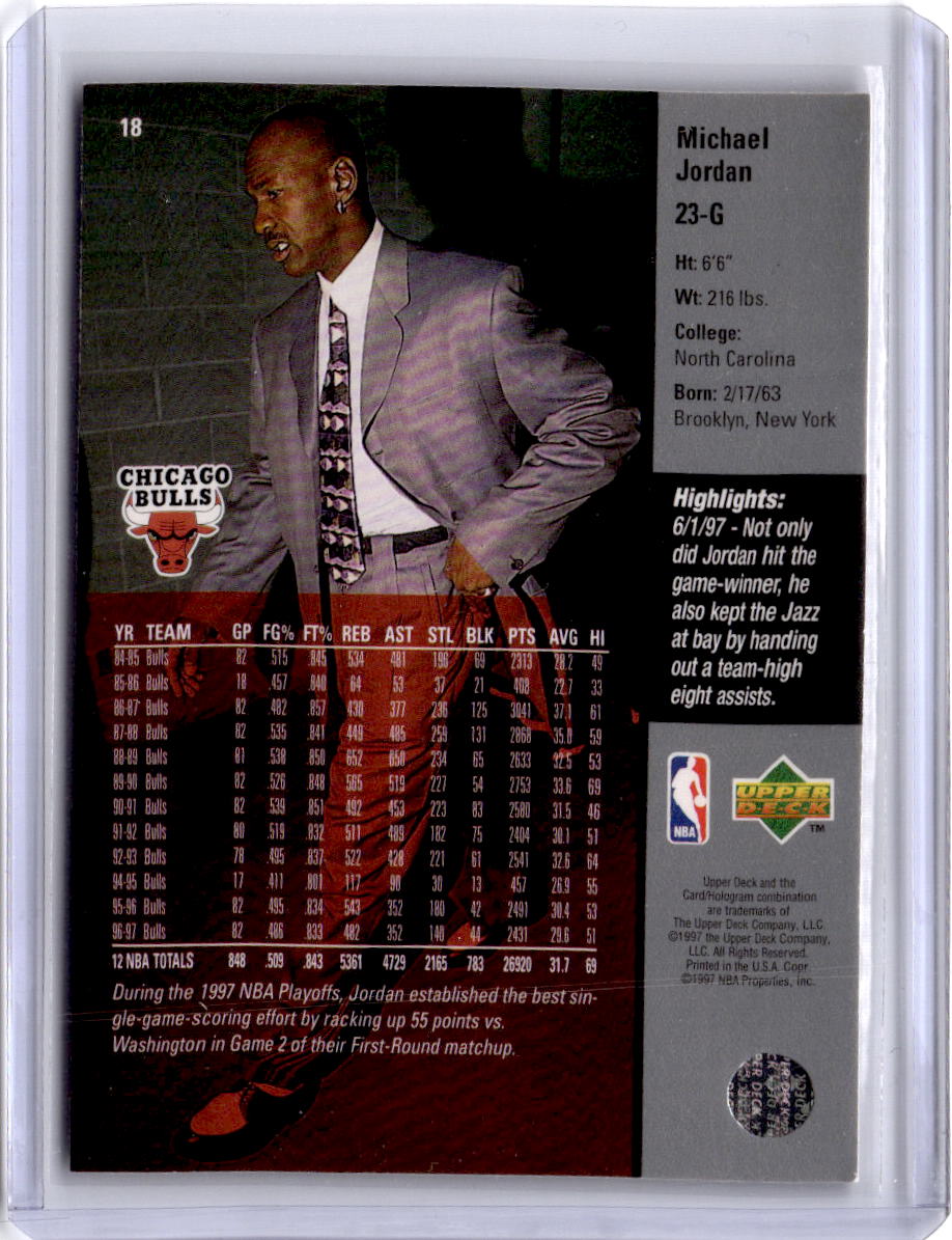 1997-98 Upper Deck #18 Michael Jordan