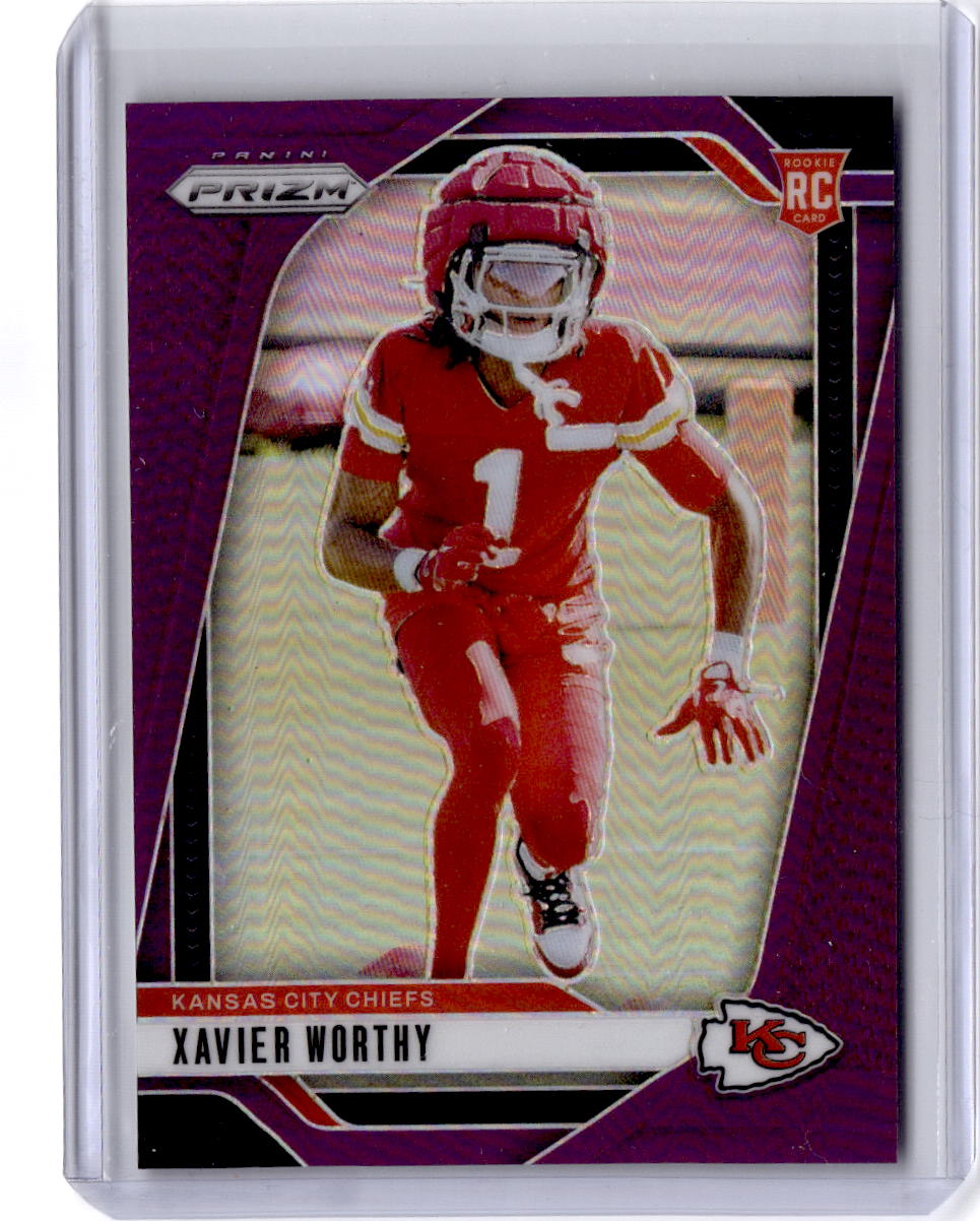 2024 Panini Prizm #399 Xavier Worthy Purple #/125