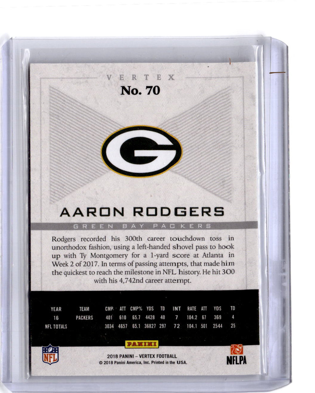 2017 Panini Vertex #70 Aaron Rodgers
