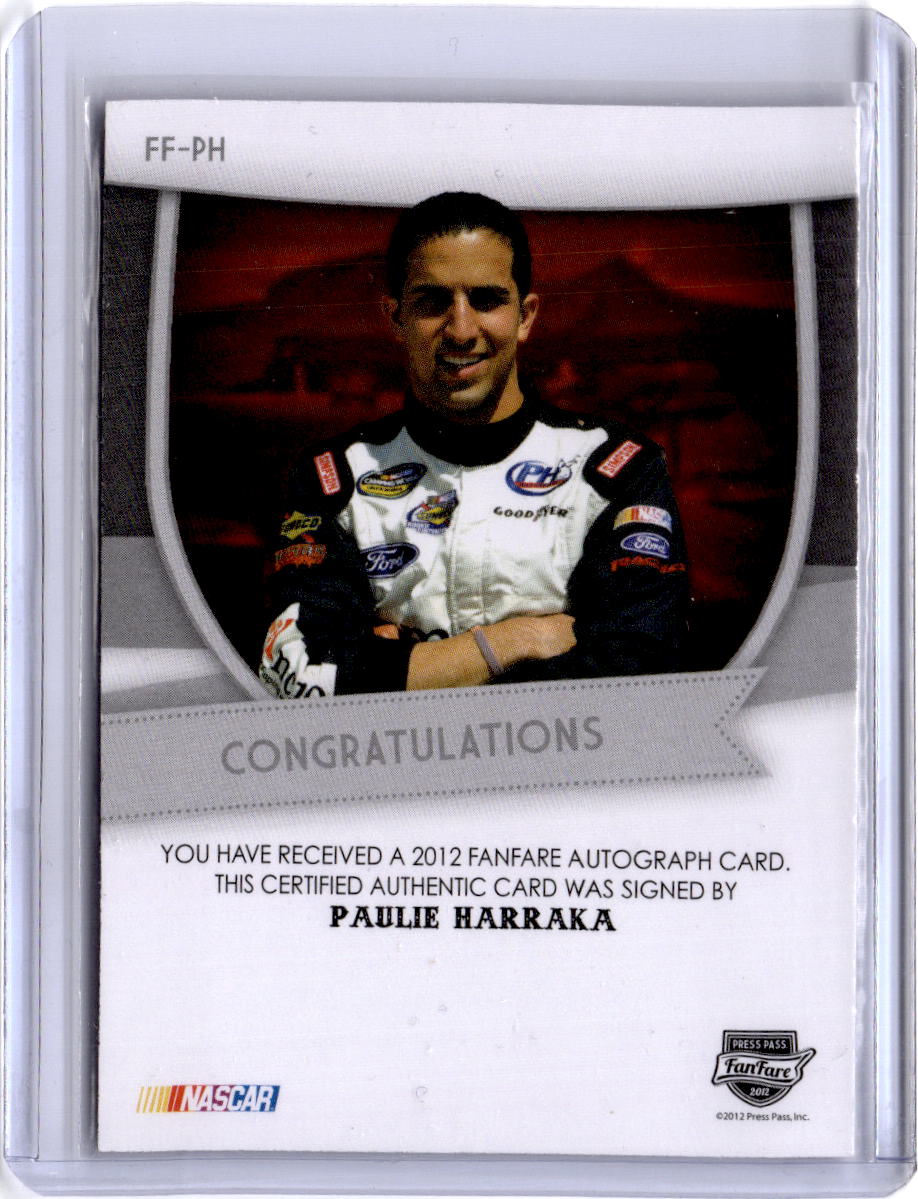 2012 Press Pass Fanfare #FF-PH Paulie Harraka Autographs Silver #/175
