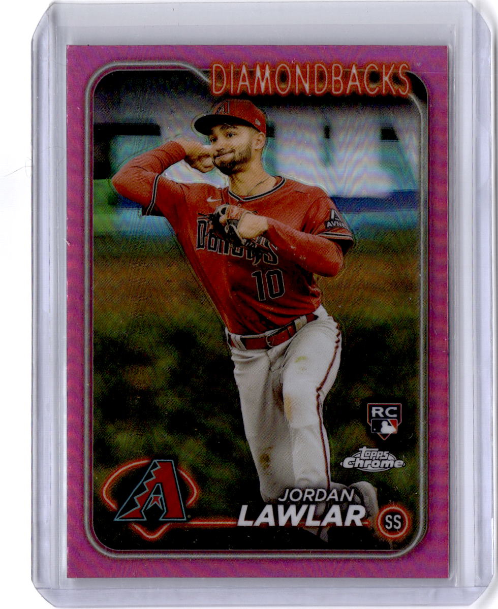 2024 Topps Chrome #229 Jordan Lawlar Pink Refractors