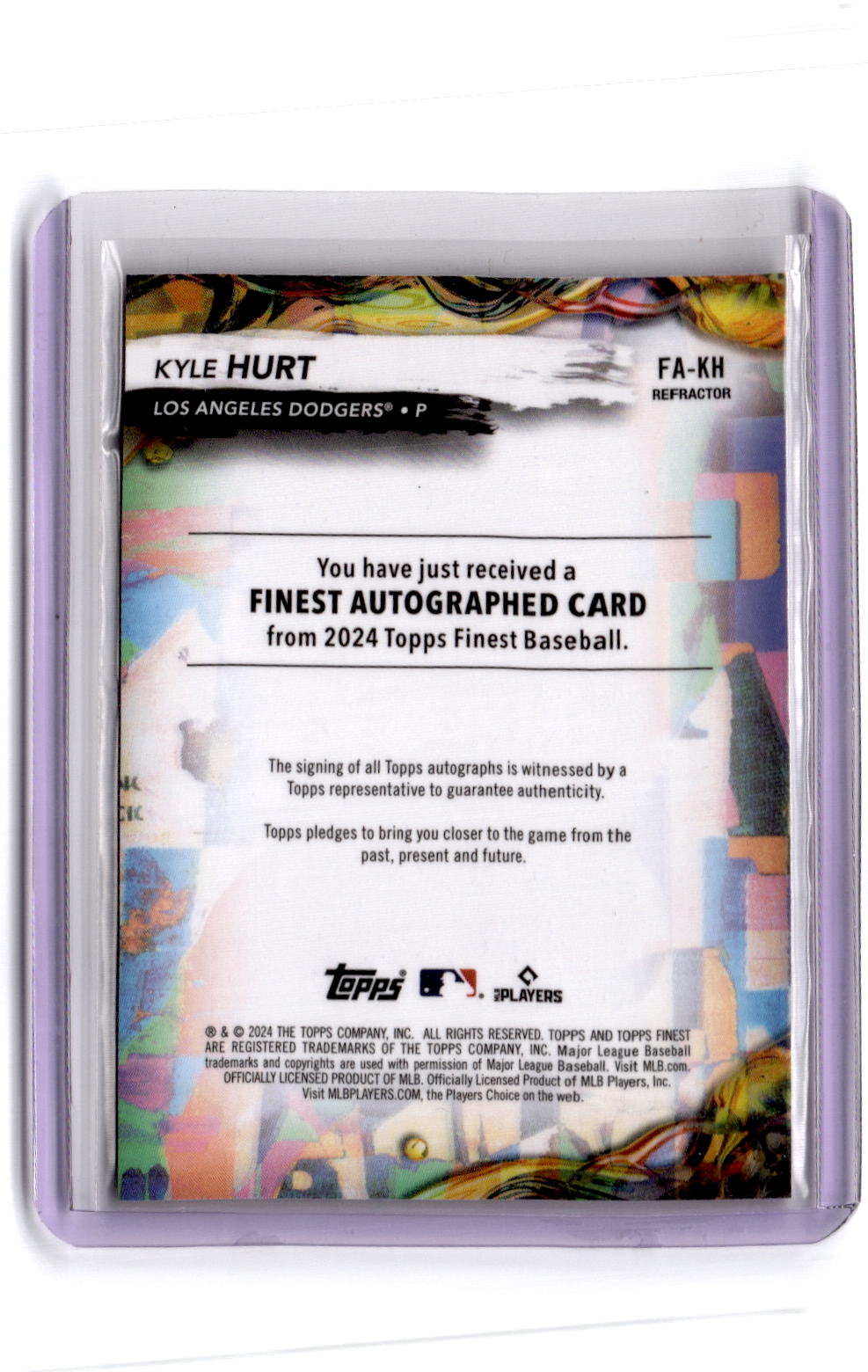 2024 Finest #FA-KH Kyle Hurt Finest Autographs Refractor