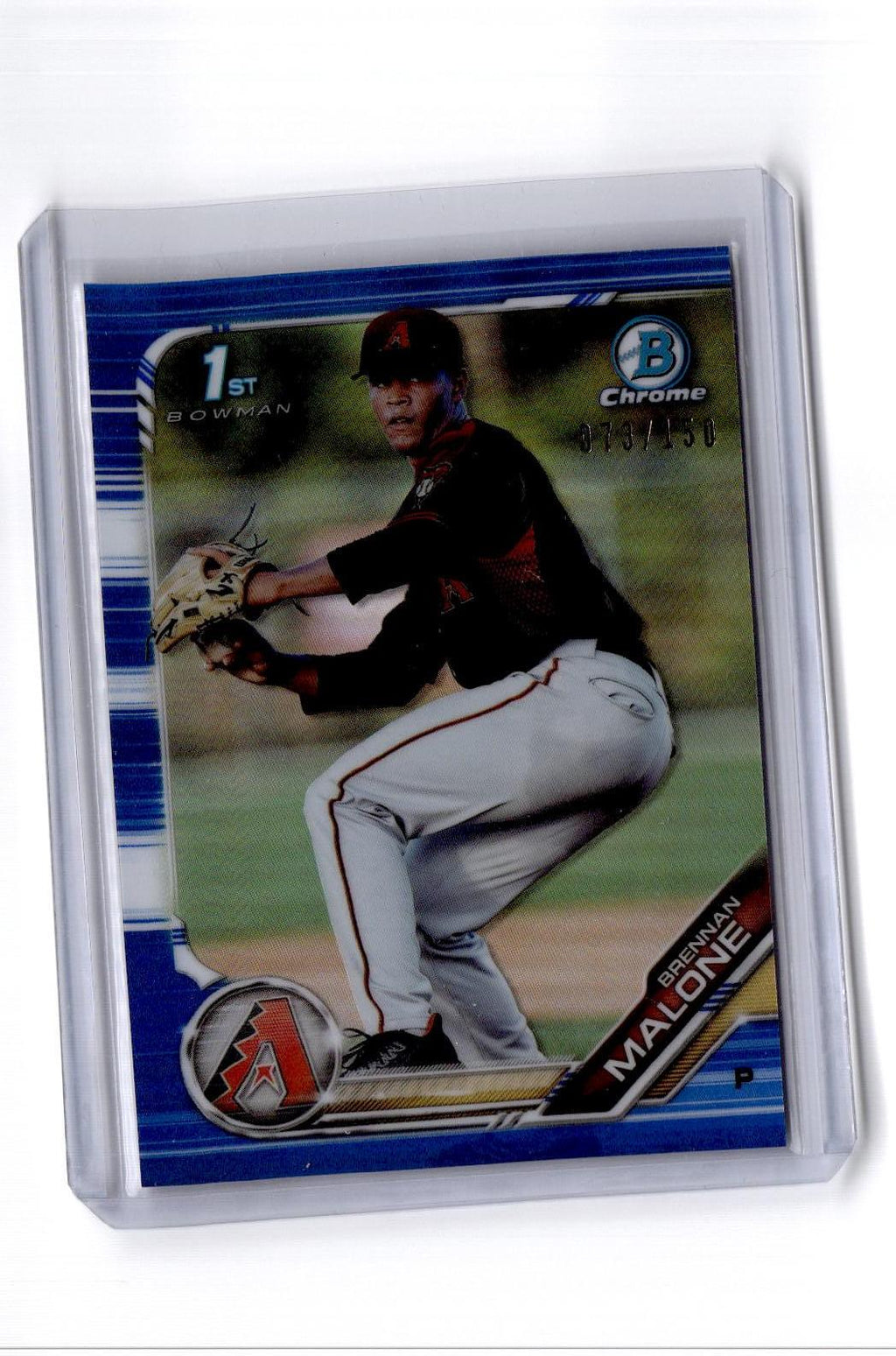 2019 Bowman Draft #BDC-165 Brennan Malone Chrome Blue Refractor #/150