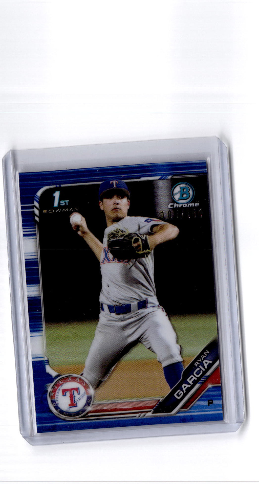 2019 Bowman Draft #BDC-148 Ryan Garcia Chrome Blue Refractor #/150