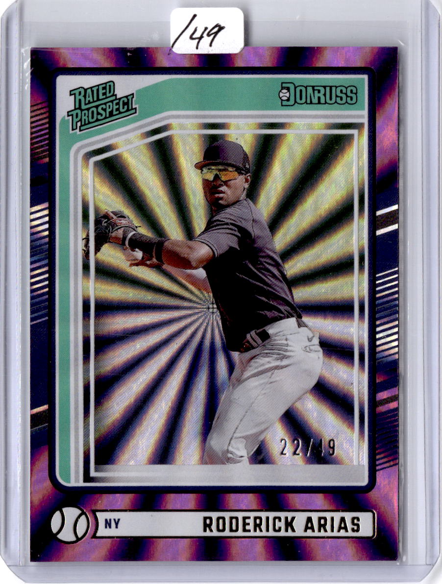 2024 Donruss #145 Roderick Arias Purple Laser #/49