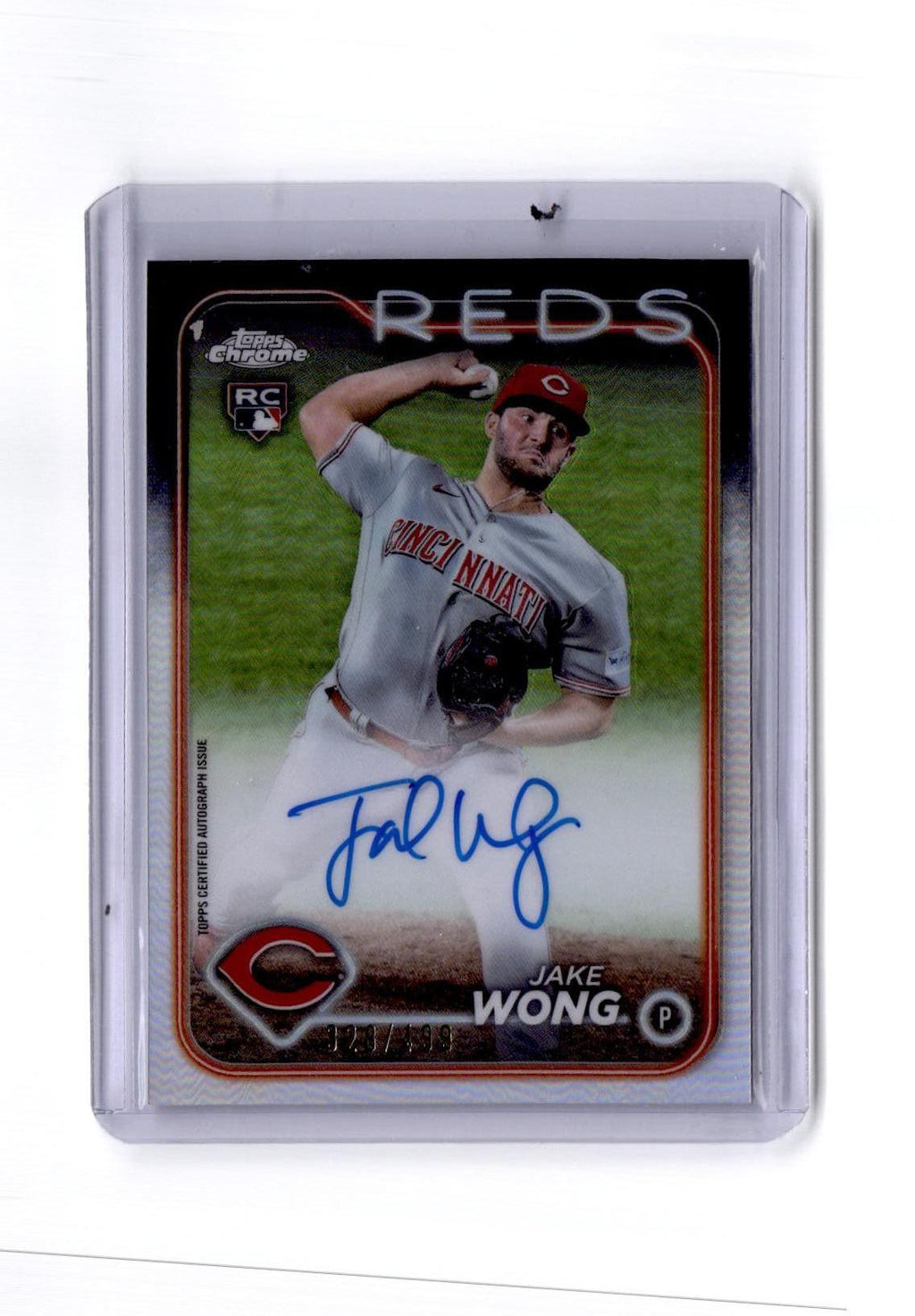 2024 Topps Chrome #RA-JAW Jake Wong Rookie Autographs Refractor #/499