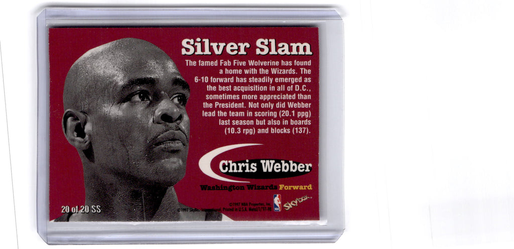 1997-98 Metal Universe #20 SS Chris Webber Silver Slam