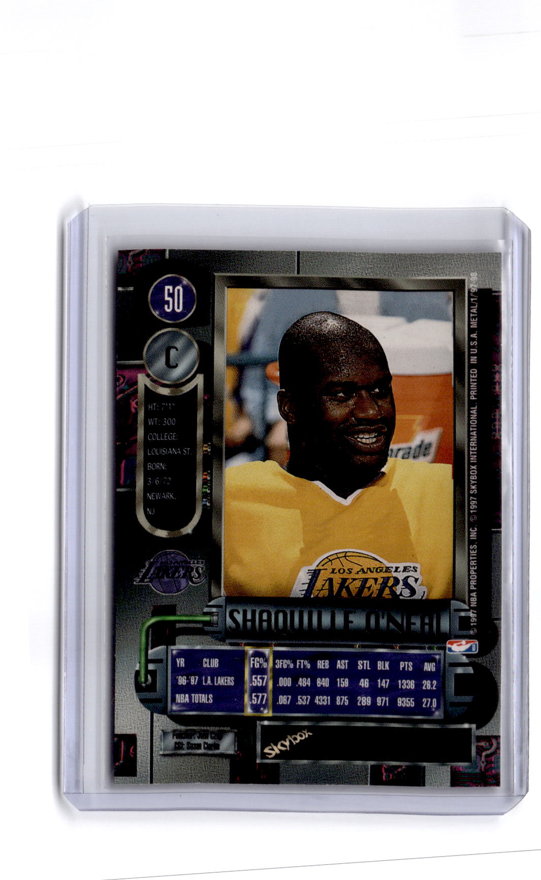 1997-98 Metal Universe #50 Shaquille O'Neal