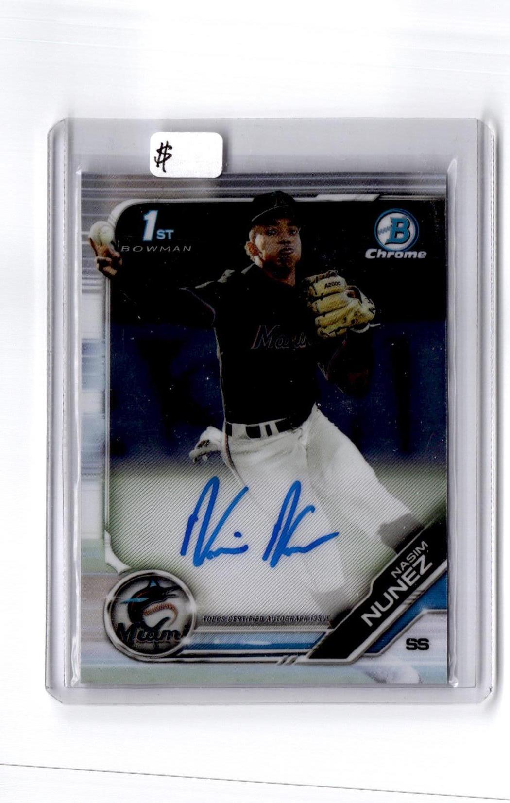 2019 Bowman Draft #CDA-NN Nasim Nunez Chrome Draft Pick Autographs