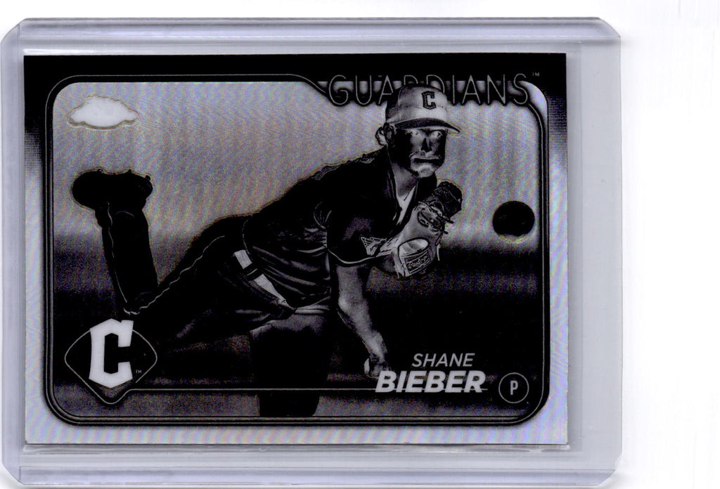 2024 Topps Chrome #149 Shane Bieber Negative Refractors